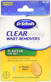 Dr. Scholl's Clear Away Wart Remover Plantar 24 Count (Pack of 3)