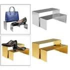 Shoe Handbag Display Stand Stainless Steel Showcase Fixtures for Booties