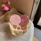 3D Retro Rose Flower Makeup Mirror Handheld Makeup Mirror Cosmetics Tools _yy