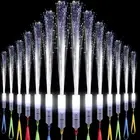 Jecery 120 Pieces White Fiber Optic Wands Glow Sticks LED Light up Wedding Wa...