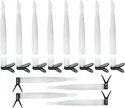 Gadpiparty 12 Sets Flameless LED Taper Candles with Clips - Christmas Tree Candle Lights Battery Operated Warm White Window Candles Lights for Christmas Tree Holiday Decorative Festive