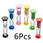 6Pcs Hourglass Timer Kids Toothbrush Smiley Sand Egg Game Clock Glass Timer卍҈