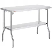 VEVOR Commercial Worktable Workstation Folding Commercial Prep Table 1220x610 mm