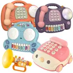 兒童音樂電話玩具 音樂手拍鼓 寶寶學習電話機 仿真電話 音樂電話車 聲光玩具