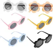 Tofficu 6pcs Boys and Girls Sunglasses Adorable Sunglasses Sunflower Glasses for Toddlers Party Wear Birthday Festival Chic Fun