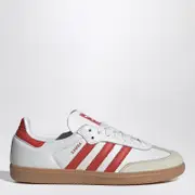 [adidas Originals] Low Samba OG white/red trainer 5 UK White