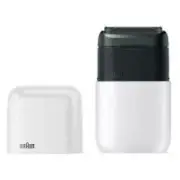 Men's Shaver Braun Mini 2 Blades Washable Overseas Compatible White M-1011