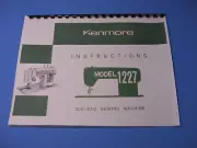 Kenmore 158-12270 / 158-12271 Sewing Machine Instruction Manual - Printed