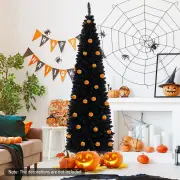 Costway210 CM Black Artificial Halloween Christmas Tree with Foldable Metal Stand