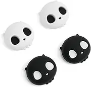 GeekShare Cute Silicone Game Console Thumb Grip Caps, Joystick Cover Compatible with Switch/OLED/Switch Lite,4PCS (Black)