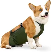 UOSIA Waterproof Pet Clothes Dog Rain Jacket Belly Cover Corgi Raincoat Dog Bellyband Breathable Anti-Dirty Puppy Outfits Doggy Raincoat Dog Belly Protector