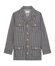 safari jacket in hickory striped cotton L RAW WASH