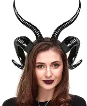 Devil Horns Headband, Black Devil Horns Black Horns Maleficent Horns Headband Halloween for Halloween Costume Cosplay
