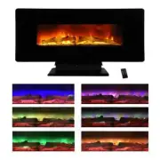Freestanding or Mounted Adjustable Electric Fireplace Heater w Remote , Colorful