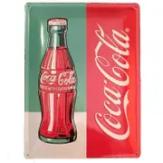 Coke Bottle Pop Art Embossed Tin Sign 30 x 40cm