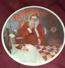 Deer Santy Claus 1986 Norman Rockwell Knowles Christmas Plate