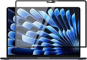F FORITO Removable Tempered Glass Screen Protector Compatible with Apple MacBook Air 15.3 Inch (2024-2023, M3, M2) - 9H Hardness & Bubble Free Screen Filter