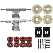 Slappy Skateboard Trucks Inverted Hollow Silver 8.0" Package Spitfire Wheels/Bea