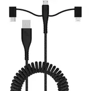 Gecko Braided Coiled 3-in-1 Cables