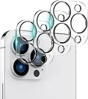 [3 Pack] ZUSLAB Lens Protector for iPhone 14 Pro / 14 Pro Max Camera Lens Screen Protector Tempered Glass Anti Scratch 9H Hardness High Definition Clear