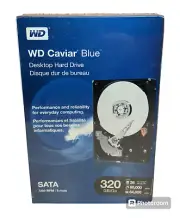 Vintage WD 320GB Drive Caviar Blue SATA II 7200 RPM Factory Sealed 3.5" -XP/2000