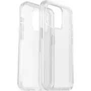 A - OtterBox Symmetry Apple iPhone 15 Pro 6.1" Case Clear, Antimicrobial, DRO...