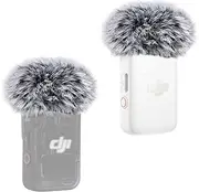 YOUSHARES Furry Pop Filter Compatible with DJI MIC 2/OSMO POCKET 3(Not for DJI MIC 1), Windscreen Wind Muff Cover Reduce Plosive Sounds and Wind Noise (2 Pack)