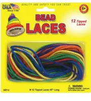 Pepperell Creative Beading Cords, 45-Inch, Assorted Colors, 12 Per Package