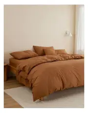 [Sheet Society] Leo Washed Cotton Quilt Cover Set in Terracotta