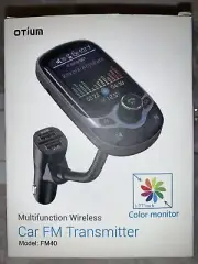 FM Transmitter Bluetooth, 3.5 mm AUX Audio Play on Car Radio 1.8"LCD Dual Charge