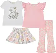 [BTween] Girls’ 4pk Mix & Match Set - Comfy Stretch, Sizes 4-16