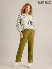 White Stuff Green Rowena 100% Linen Trousers (AY8209) | $150