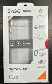 New Zagg Gear4 Crystal Palace Case for Google Pixel 6A - Clear