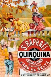 FRENCH QUINQUINA ST RAPHAEL SIROP CITRON LEMON LIQUEUR GIRL VINTAGE POSTER REPRO