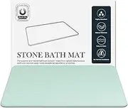 DAWNTREES Stone Bath Mat, Diatomaceous Earth Shower Mat, Non-Slip Super Absorbent Quick Drying Bathroom Floor Mat, Natural, Easy to Clean