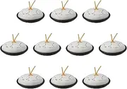 Set of 10, Black Skipping Raster Ceramic Pot (Small) [6.7 x 2.8 inches (17.1 x 7 cm)] | Ceramic Plate, Reinforced Lid, Open Fire, Setomonohonpo