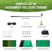 Golf Practice Net 10x7ft Indoor Outdoor Swing Training Aid with Target Turf