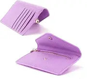 [MINI GIRL] Women's Thin Minimalist Creative Wallet for cash,coins and credit cards, Purple, Slim