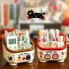 Cartoon Stationery Storage Box Multi Grid Desktop Container Home