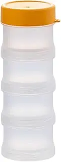 TENOL Travel Spice Container Spice Bottle Space Saving Stackable Salt Pepper Container Condiment Bottle, for Outdoors Backpack RV, Low 4 Tier