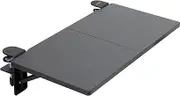 VIVO Clamp-on 24 x 12 inch (14 Including Clamps) Desk Extender, Foldable Keyboard Tray, Table Mount for Sit Stand Desks, Black, DESK-EXT24
