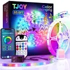 TJOY 65.6ft Kids Bluetooth LED Strip Lights, Music Sync LED Light Strip RGB C...