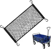 Cargo Netting - Car Elastic Netting Carrier Trunk Storage Organizer with Hooks - Elastic Stretchable Mesh 27x13Inch Organizer for ATV Trailer Motorcycle Car Boats Trunk