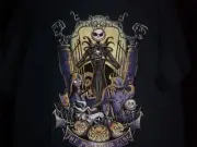TeeFury Nightmare LARGE "King of the Pumpkin Patch" Before Christmas NAVY