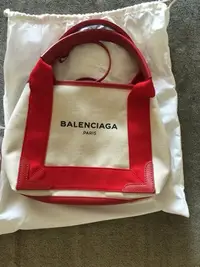 在飛比找Yahoo!奇摩拍賣優惠-Balenciaga Cabas 最新正紅 紅色 肩背真皮輕