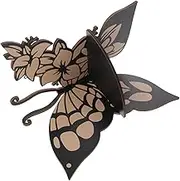 Ciieeo Wooden Butterfly Corner Shelf Rustic Wall Decor Wall-Mounted Storage Rack for Home