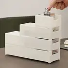 Toiletries Drawer Organizer Makeup Storage Container Plastic Desk Set for Office