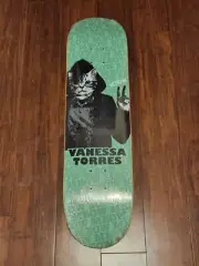 Meow Skateboards Vanessa Torres Pro Deck - Green Cat 8.125 X 31.75 OOP