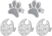 Nail Polish Palette - Small Wearable Gel Polish Palette 5X,Stainless Steel Nail Art Supplies, Manicure Display Plate in Cat Claw & Round Shape