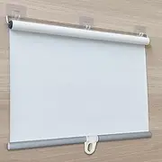 Suction Cup Roller Blind,Blackout Curtains,Sunshade Blackout Curtain,Retractable Balcony Sun Shade,Window Sun Protection Roller Blind,Privacy Screen Sun Protection (W60×H150cm/23.6×59in,White)